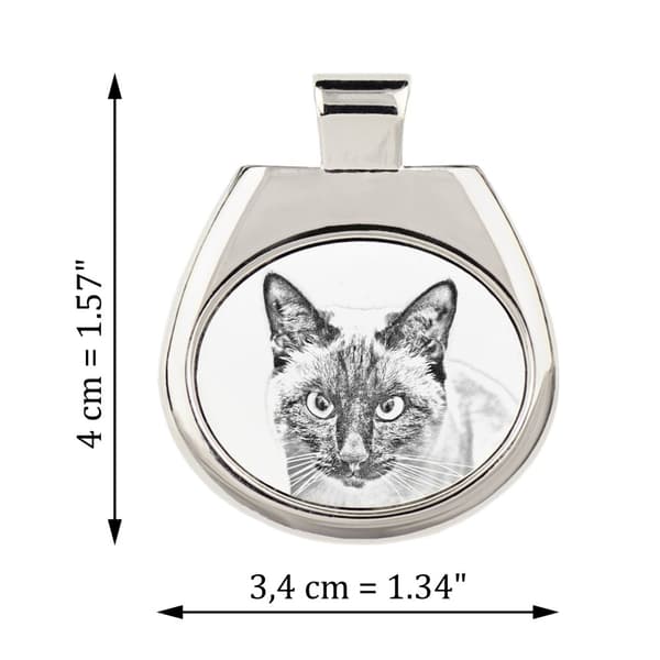 Siames - halsband med en katt, personligt hänge med foto, unikt halsband för kvinnor och män av Art-Dog