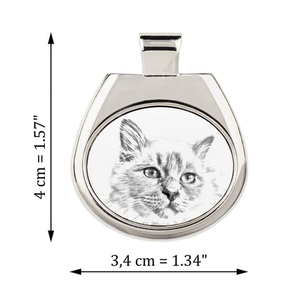 Birman - halsband med en katt, personligt hänge med foto, unikt halsband för kvinnor och män av Art-Dog