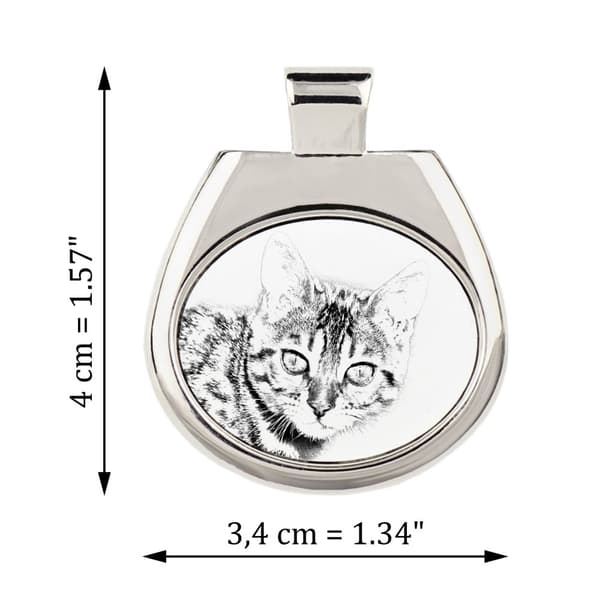 Bengali - halsband med en katt, personligt hänge med foto, unikt halsband för kvinnor och män av Art-Dog