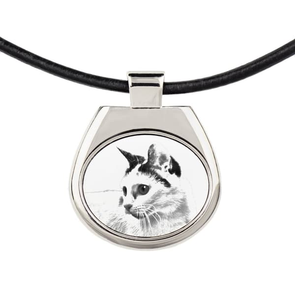 Japansk bobtail - halsband med en katt, personligt hänge med foto, unikt halsband för kvinnor och män av Art-Dog