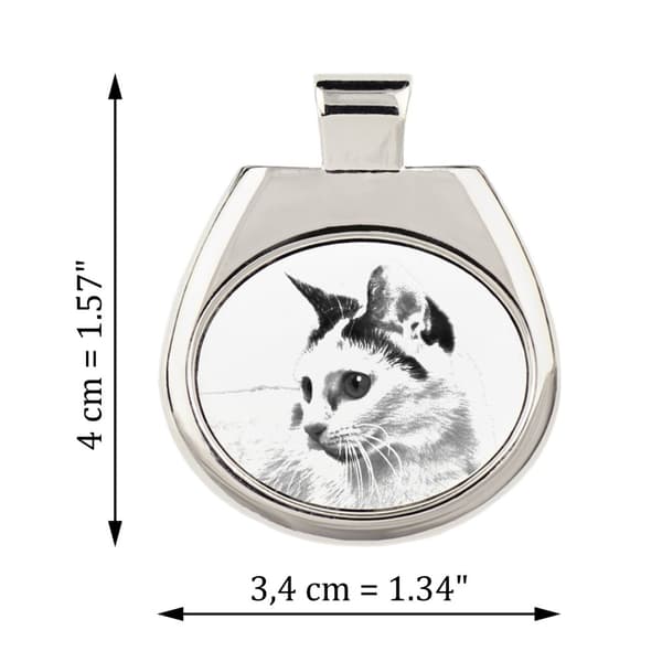 Japansk bobtail - halsband med en katt, personligt hänge med foto, unikt halsband för kvinnor och män av Art-Dog