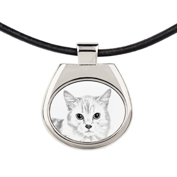Munchkin katt - halsband med en katt, personligt hänge med foto, unikt halsband för kvinnor och män av Art-Dog
