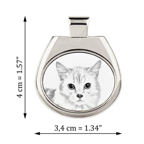 Munchkin katt - halsband med en katt, personligt hänge med foto, unikt halsband för kvinnor och män av Art-Dog