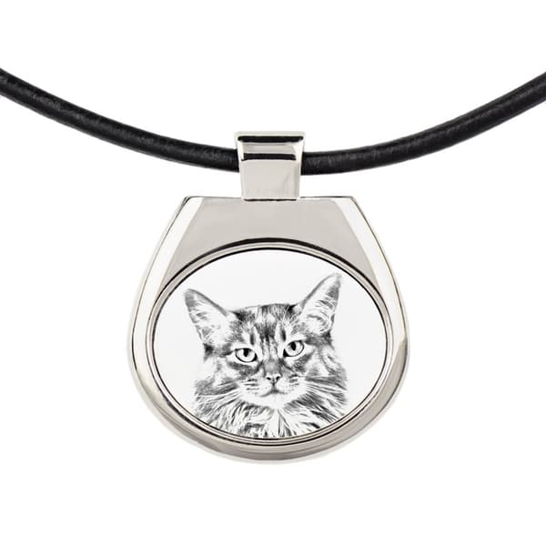 Somali - ett halsband med en katt, ett personligt hänge med ett foto, ett unikt halsband för kvinnor och män av Art-Dog