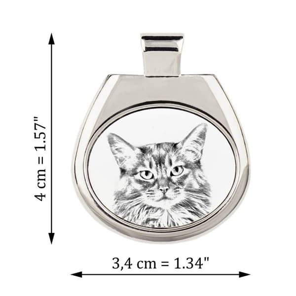Somali - ett halsband med en katt, ett personligt hänge med ett foto, ett unikt halsband för kvinnor och män av Art-Dog