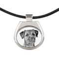 Miniatyrbild 4 av 7: Border Terrier - halsband med hund, personligt hänge med foto, unikt halsband för kvinnor och män av Art-Dog