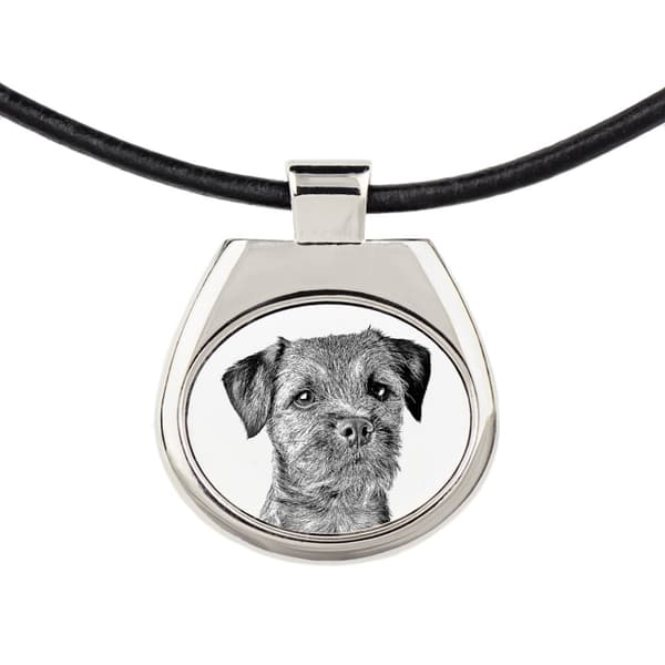 Border Terrier - halsband med hund, personligt hänge med foto, unikt halsband för kvinnor och män av Art-Dog