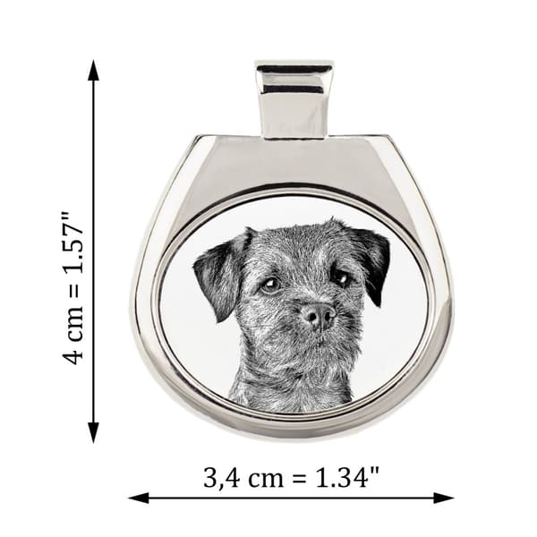 Border Terrier - halsband med hund, personligt hänge med foto, unikt halsband för kvinnor och män av Art-Dog