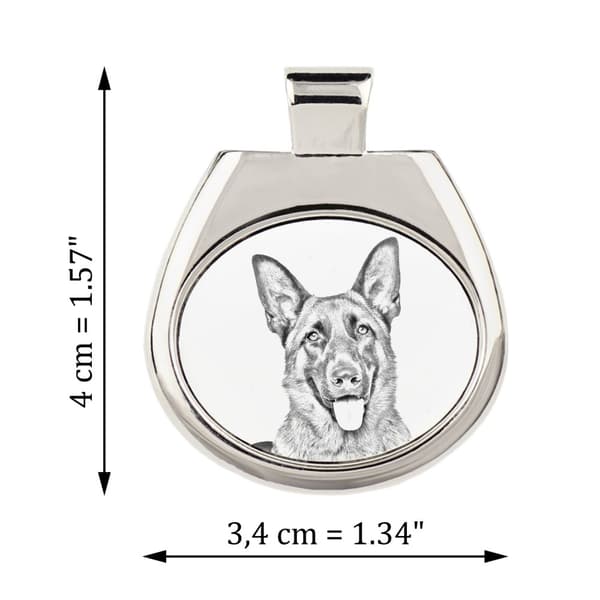 Schäfer, Alsace - halsband med en hund, personligt hänge med foto, unikt halsband för kvinnor och män av Art-Dog