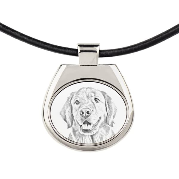 Golden Retriever - halsband med en hund, personligt hänge med foto, unikt halsband för kvinnor och män av Art-Dog