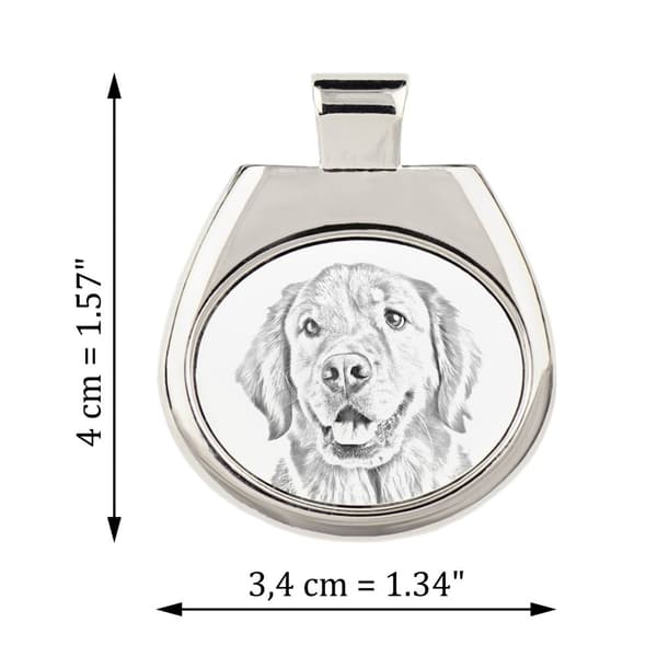 Golden Retriever - halsband med en hund, personligt hänge med foto, unikt halsband för kvinnor och män av Art-Dog