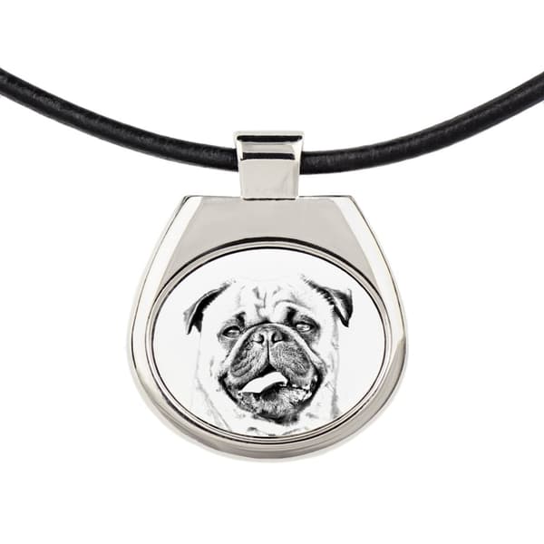 Pug, Pug, Carlin - halskæde med en hund, personligt vedhæng med et foto, unik halskæde til kvinder og mænd fra Art-Dog