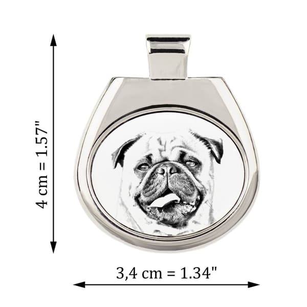 Pug, Pug, Carlin - halskæde med en hund, personligt vedhæng med et foto, unik halskæde til kvinder og mænd fra Art-Dog