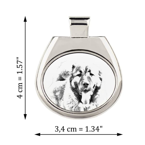 Kaukasisk herdehund - halsband med en hund, personligt hänge med foto, unikt halsband för kvinnor och män av Art-Dog