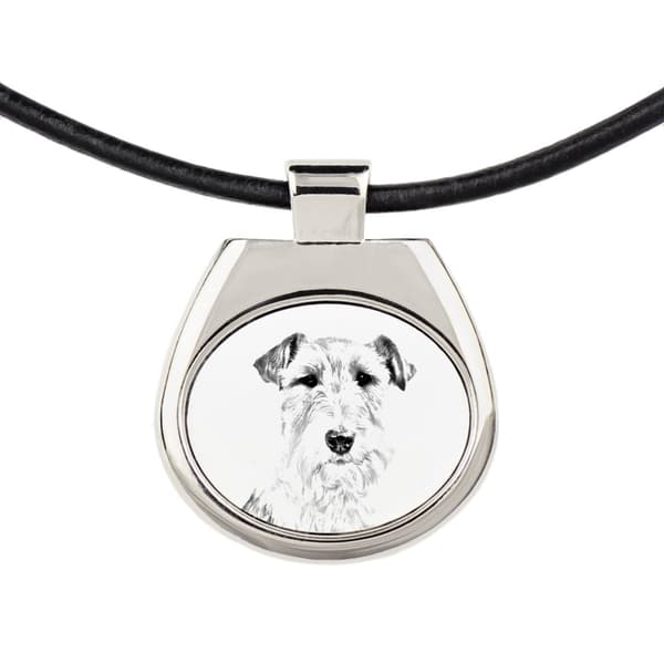 Trådhårig foxterrier - halsband med hund, personligt hänge med foto, unikt halsband för kvinnor och män av Art-Dog