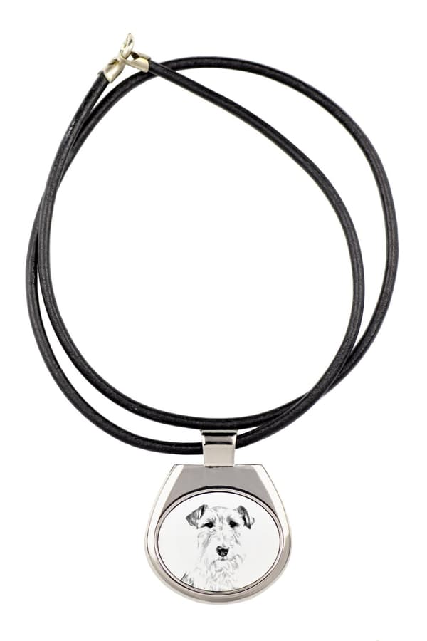 Trådhårig foxterrier - halsband med hund, personligt hänge med foto, unikt halsband för kvinnor och män av Art-Dog