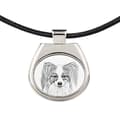 Miniatyrbild 4 av 7: Papillon, Continental Spaniel - halsband med en hund, personligt hänge med foto, unikt halsband för kvinnor och män av Art-Dog
