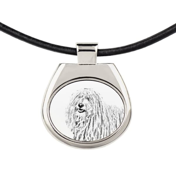 Puli - halsband med en hund, personligt hänge med ett foto, unikt halsband för kvinnor och män av Art-Dog