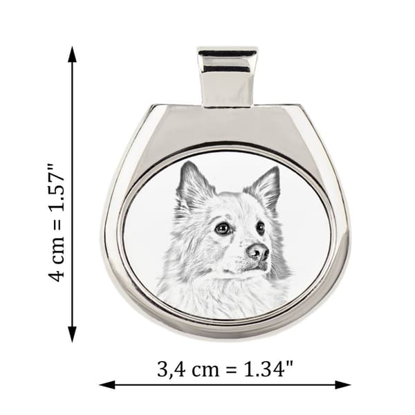 Isländsk herdehund - halsband med en hund, personligt hänge med foto, unikt halsband för kvinnor och män av Art-Dog