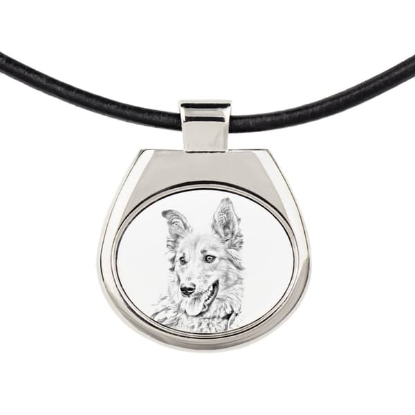 Basque Shepherd Dog - halsband med en hund, personligt hänge med foto, unikt halsband för kvinnor och män av Art-Dog