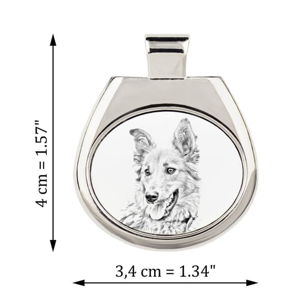 Basque Shepherd Dog - halsband med en hund, personligt hänge med foto, unikt halsband för kvinnor och män av Art-Dog