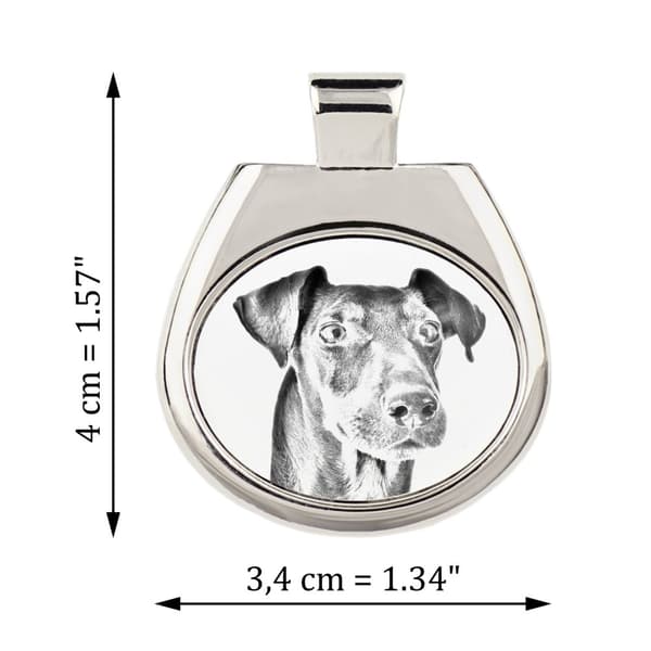 Manchester Terrier - halsband med hund, personligt hänge med foto, unikt halsband för kvinnor och män av Art-Dog