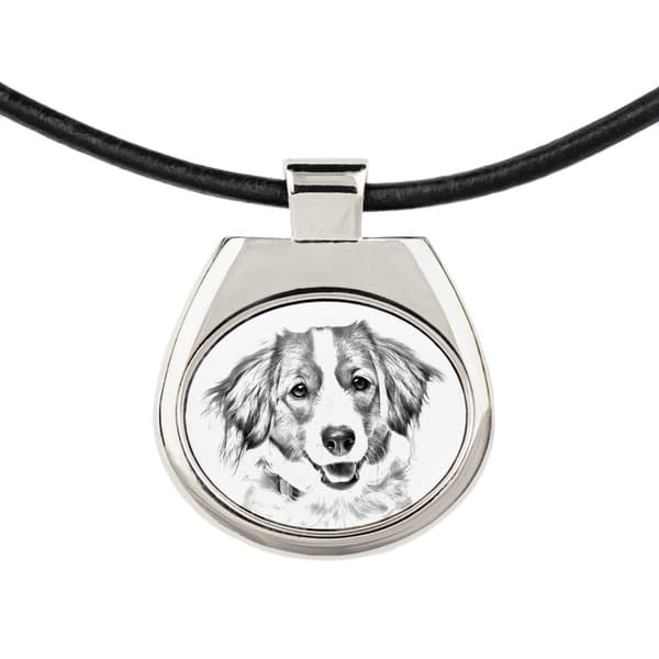 Kooikerhondje - halsband med en hund, personligt hänge med foto, unikt halsband för kvinnor och män av Art-Dog