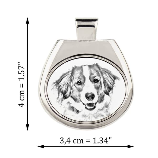Kooikerhondje - halsband med en hund, personligt hänge med foto, unikt halsband för kvinnor och män av Art-Dog