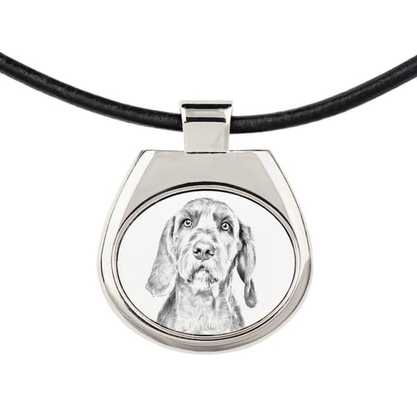 Vizsla, trådhårig Vizsla - halsband med en hund, personligt hänge med foto, unikt halsband för kvinnor och män av Art-Dog