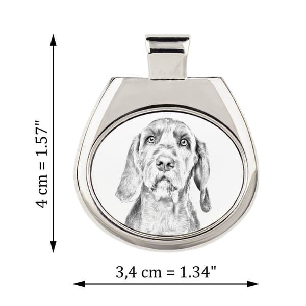Vizsla, trådhårig Vizsla - halsband med en hund, personligt hänge med foto, unikt halsband för kvinnor och män av Art-Dog