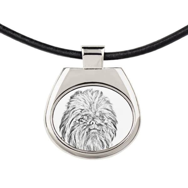 Appinscher, Affenpinscher - halsband med en hund, personligt hänge med foto, unikt halsband för kvinnor och män av Art-Dog