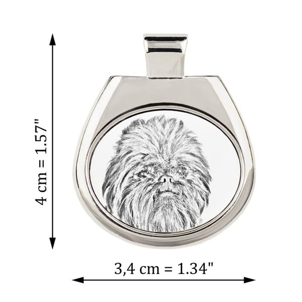 Appinscher, Affenpinscher - halsband med en hund, personligt hänge med foto, unikt halsband för kvinnor och män av Art-Dog