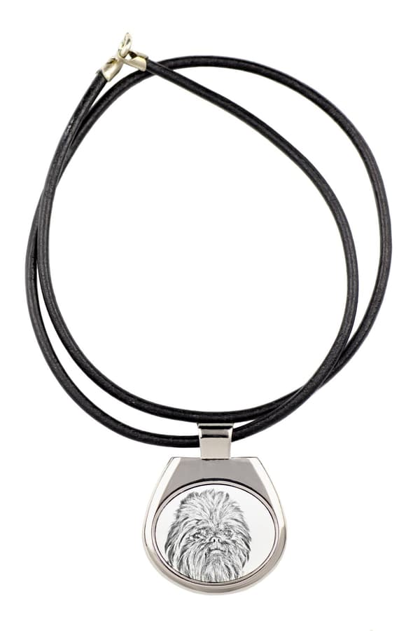 Appinscher, Affenpinscher - halsband med en hund, personligt hänge med foto, unikt halsband för kvinnor och män av Art-Dog