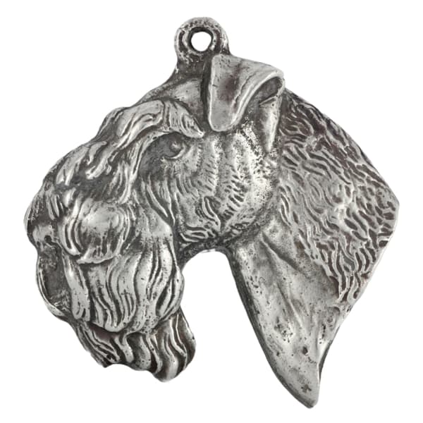 Kerry Blue Terrier, Irish Blue Terrier I - halskæde med en hund, sølvbelagt vedhæng til en hundefan, unikke Art-Dog smykker