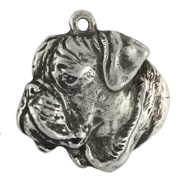 Bullmastiff, Bulmastiff II - kaulakoru koiralla, hopeoitu riipus koiran fanille, ainutlaatuiset Art-Dog korut