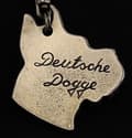 Miniatyrbild 4 av 7: Great Dane V - halsband med en hund, silverpläterat hänge för en hundfantast, unika Art-Dog smycken