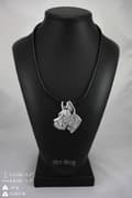Miniatyrbild 5 av 7: Great Dane V - halsband med en hund, silverpläterat hänge för en hundfantast, unika Art-Dog smycken