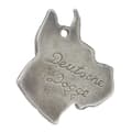 Miniatyrbild 7 av 7: Great Dane V - halsband med en hund, silverpläterat hänge för en hundfantast, unika Art-Dog smycken
