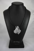 Miniatyrbild 2 av 7: Great Dane V - halsband med en hund, silverpläterat hänge för en hundfantast, unika Art-Dog smycken