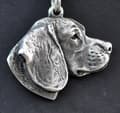 Pikkukuva 3 / 7: Beagle III - kaulakoru koiralla, hopeoitu riipus koiran fanille, ainutlaatuiset Art-Dog korut