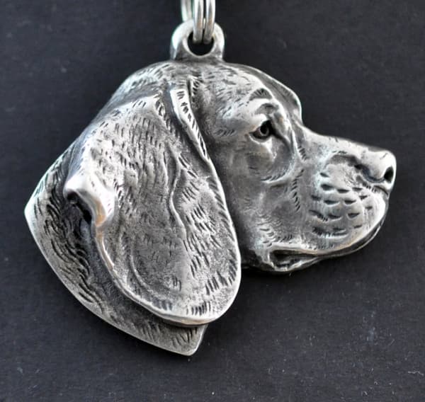 Beagle III - kaulakoru koiralla, hopeoitu riipus koiran fanille, ainutlaatuiset Art-Dog korut