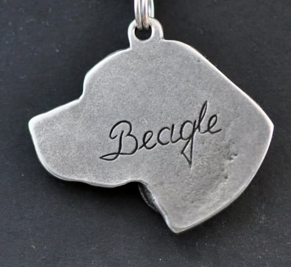 Beagle III - kaulakoru koiralla, hopeoitu riipus koiran fanille, ainutlaatuiset Art-Dog korut