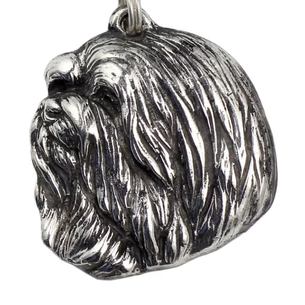 Havanese, Havanese - halsband med hund, silverpläterat hänge för en hundfantast, unika Art-Dog smycken