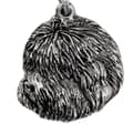 Miniatyrbillede 2 af 4: Old English Sheepdog Bobtail - hundehalskæde, sølvbelagt vedhæng til en hundefan, unikke Art-Dog smykker