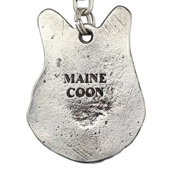 Maine Coon - halsband med en hund, silverpläterat hänge för en hundfantast, unika Art-Dog-smycken