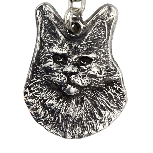 Maine Coon - halsband med en hund, silverpläterat hänge för en hundfantast, unika Art-Dog-smycken
