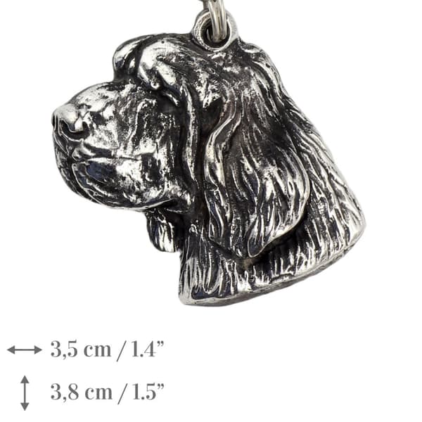 Clumber Spaniel I - halsband med hund, silverpläterat hänge för en hundfantast, unika Art-Dog-smycken