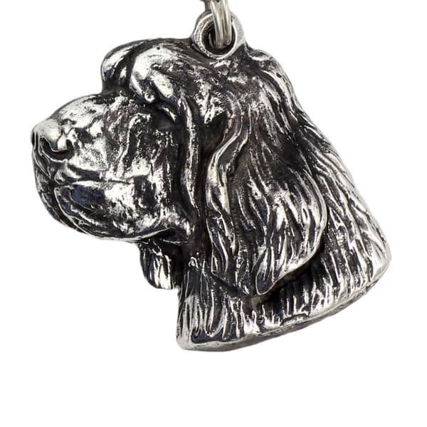 Clumber Spaniel I - halsband med hund, silverpläterat hänge för en hundfantast, unika Art-Dog-smycken