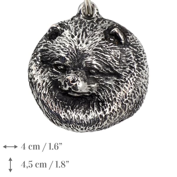 Pomeranian, Miniature Spitz - halskæde med en hund, sølvbelagt vedhæng til en hundefan, unikke Art-Dog smykker