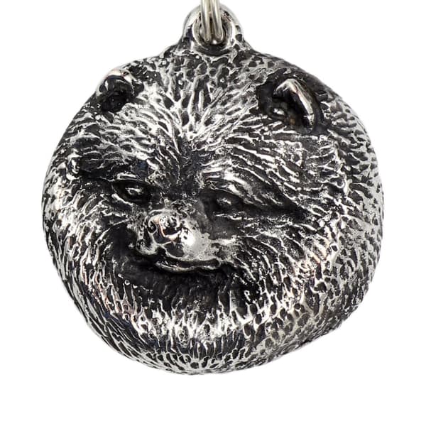 Pomeranian, Miniature Spitz - halskæde med en hund, sølvbelagt vedhæng til en hundefan, unikke Art-Dog smykker